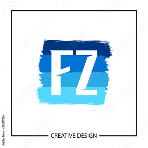 Initial Letter FZ Logo Template Design Vector Illustration