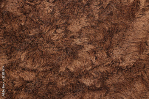 Fake faux fur brown texture detail photo