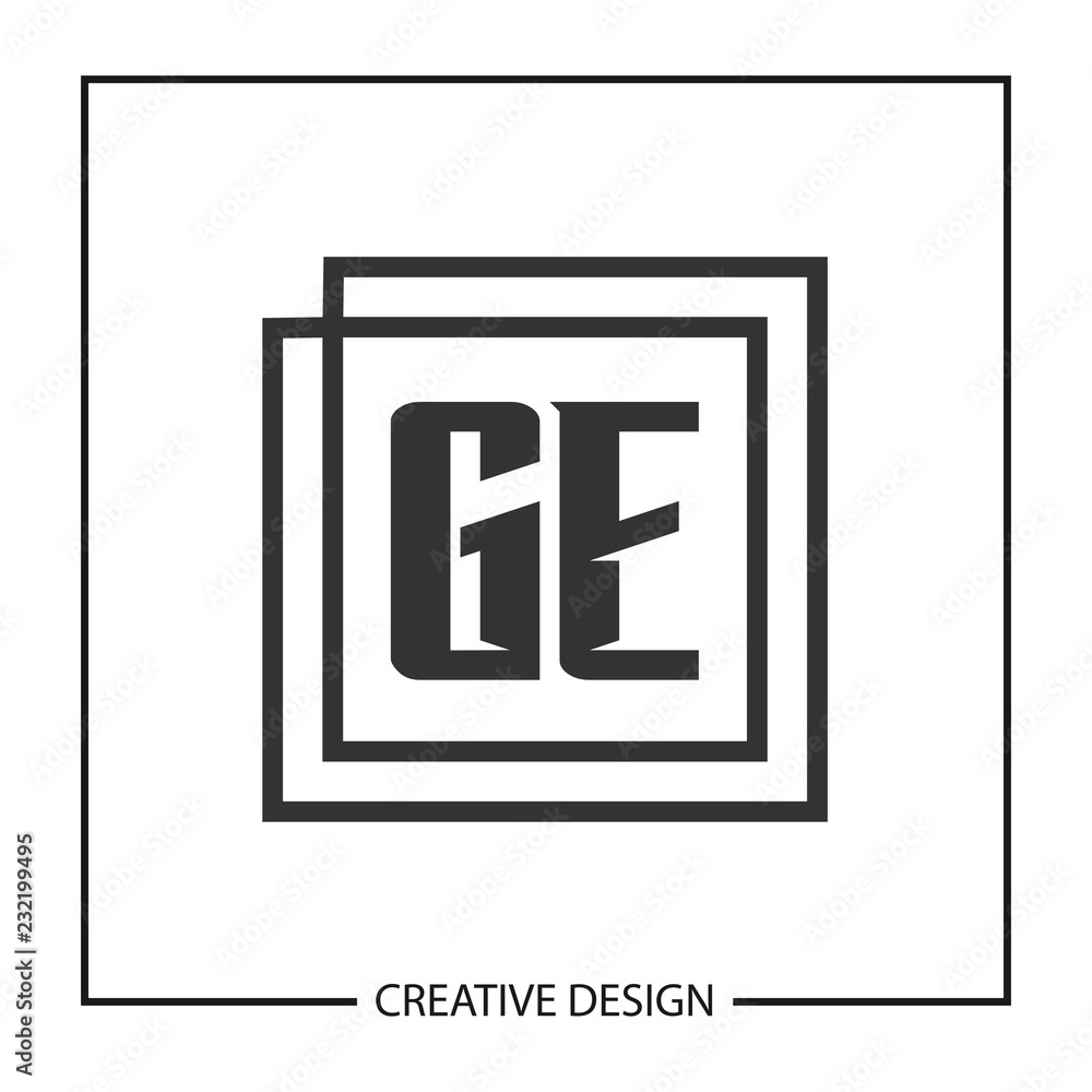 Obraz premium Initial Letter GE Logo Template Design Vector Illustration