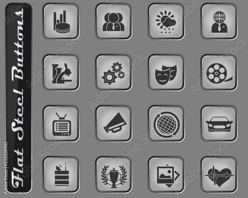 Media vector icon set