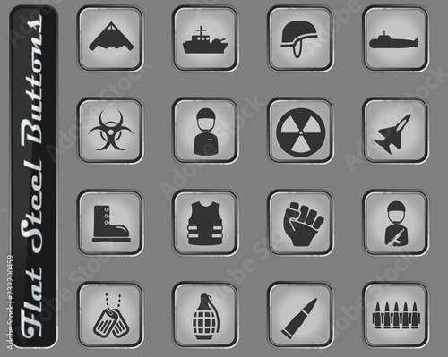 Military simply icons