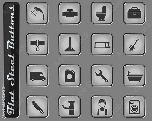 Plumbing service simply icons