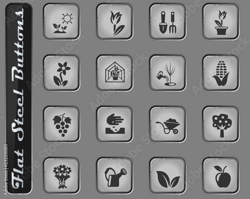 plants tools icon set