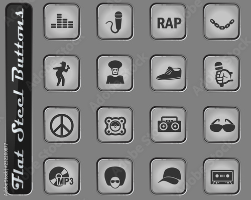 rap icon set