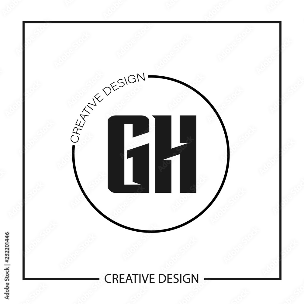 Initial Letter GH Logo Template Design Vector Illustration Initial Letter GH Logo Template Design Vector Illustration