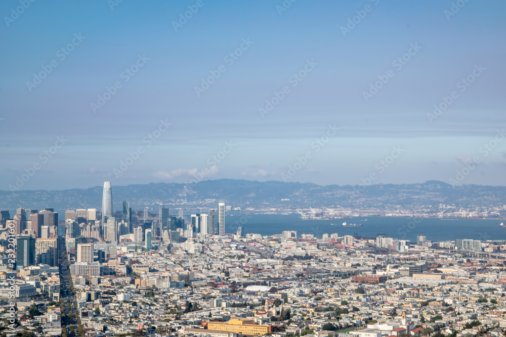 Fototapeta premium San Francisco twin peaks view