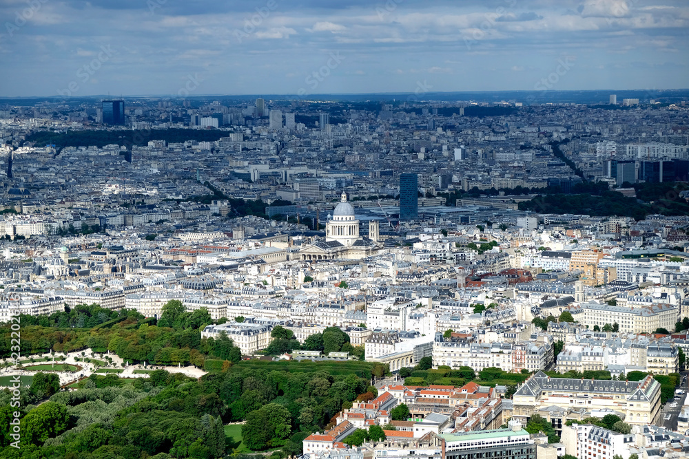 View over Paris from Tower Montparnasse