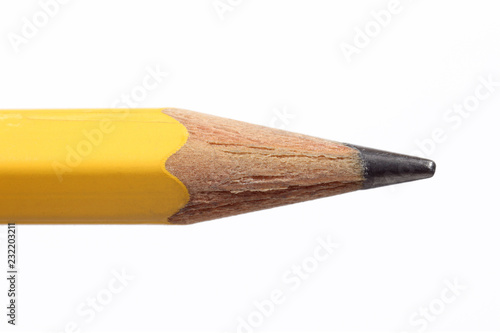 Yellow graphite pencil tip