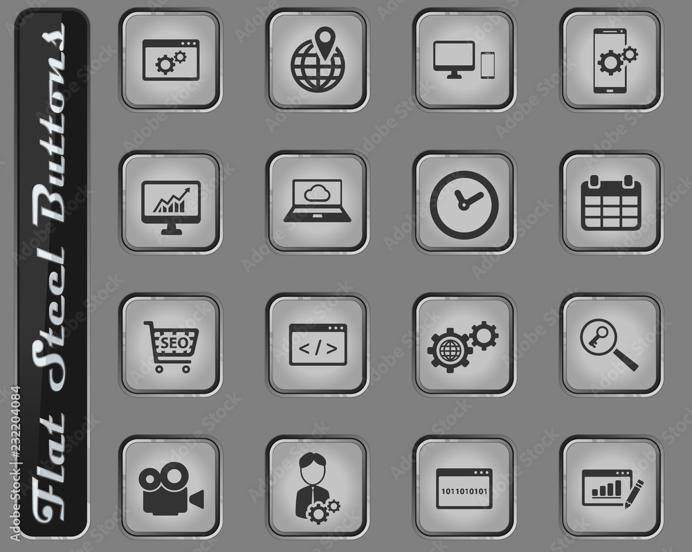 SEO and development simply icons SEO and development simply icons