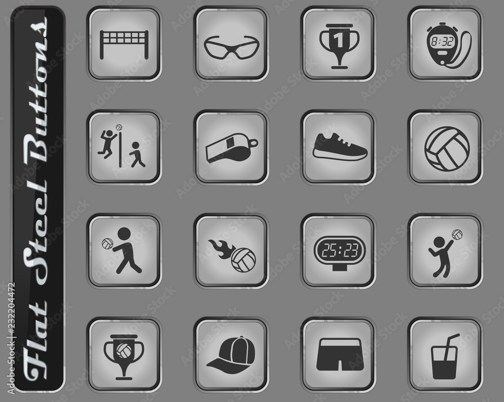 volleyball icon set volleyball icon set