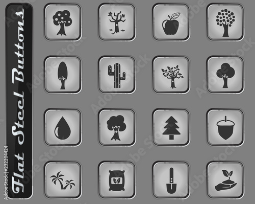 trees icon set