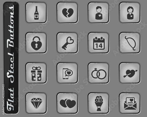Valentines day simply icons