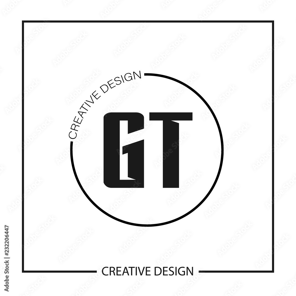 Initial Letter GT Logo Template Design Vector Illustration