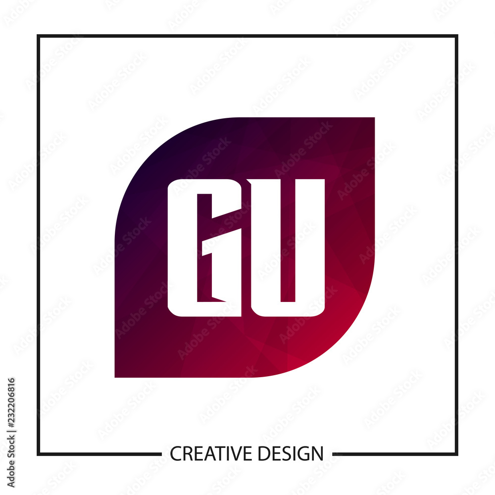Initial Letter GU Logo Template Design Vector Illustration Initial Letter GU Logo Template Design Vector Illustration