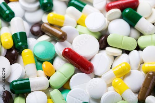Medicine pills and capsules