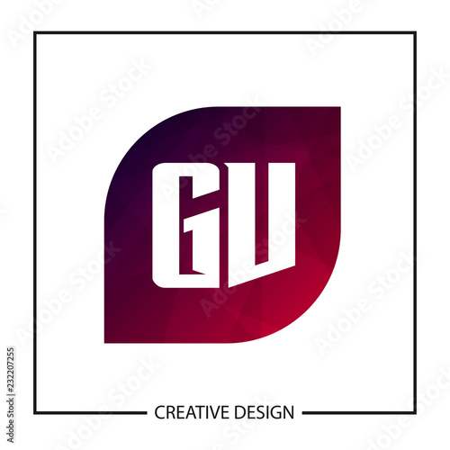 Initial Letter GV Logo Template Design Vector Illustration