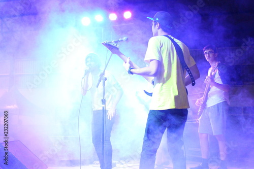 Concert in blue smoke