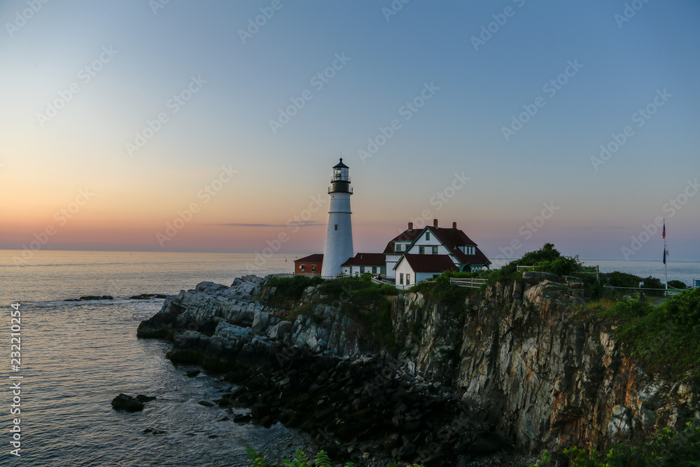 Portland lighthouse in morning