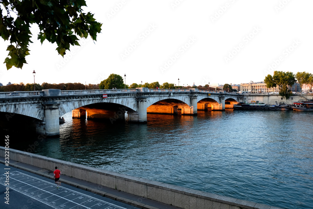 Bridge in Paris by Sunset