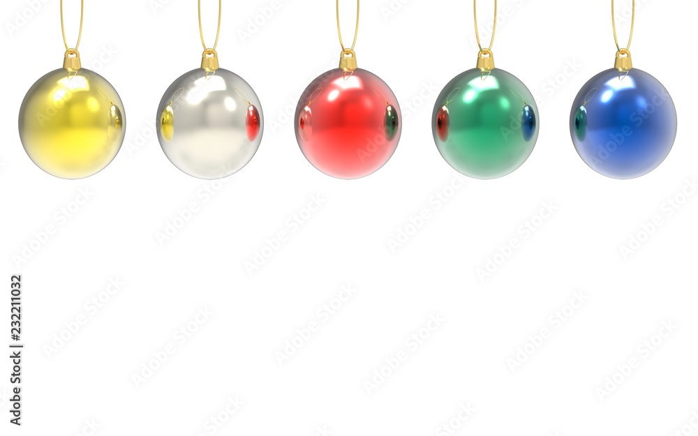 christmas ornament 3d rendering on white background christmas ornament 3d rendering on white background