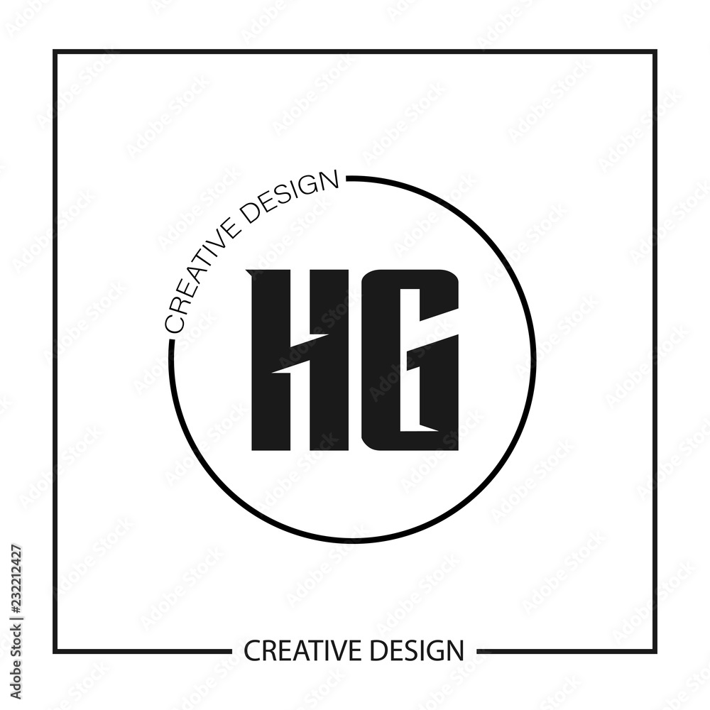 Initial Letter HG Logo Template Design Vector Illustration Initial Letter HG Logo Template Design Vector Illustration