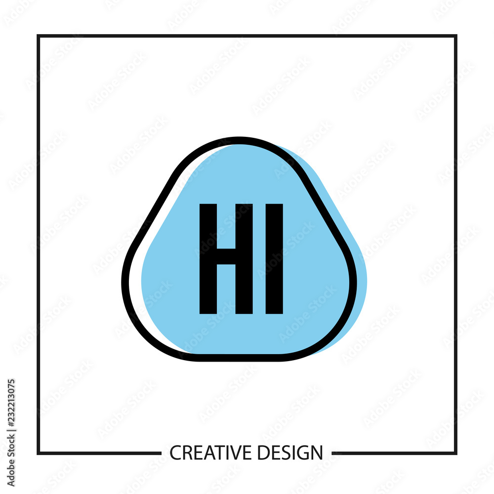 Initial Letter HI Logo Template Design Vector Illustration Initial Letter HI Logo Template Design Vector Illustration