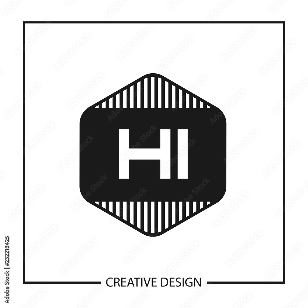 Initial Letter HI Logo Template Design Vector Illustration Initial Letter HI Logo Template Design Vector Illustration