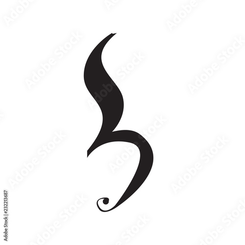 Isolated quarter rest musical note. Vector illustration design