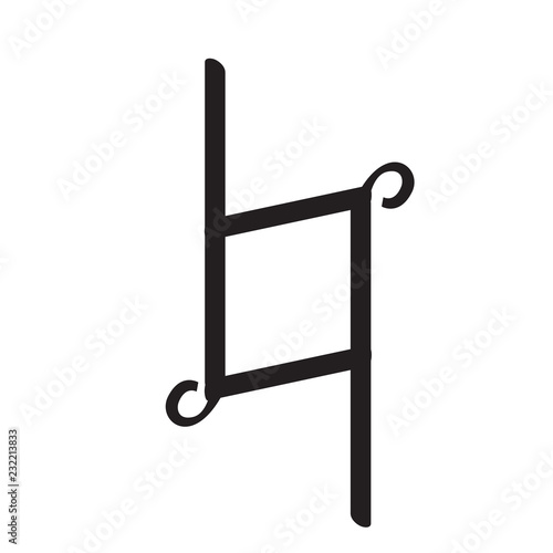 Isolated natural accidental musical note. Vector illustration design