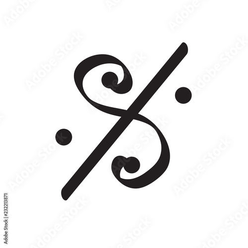 Isolated segno musical note. Vector illustration design photo