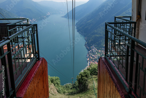 splendid view of the Como lake from the funicular station connecting Argegno and Pigra. Italy photo