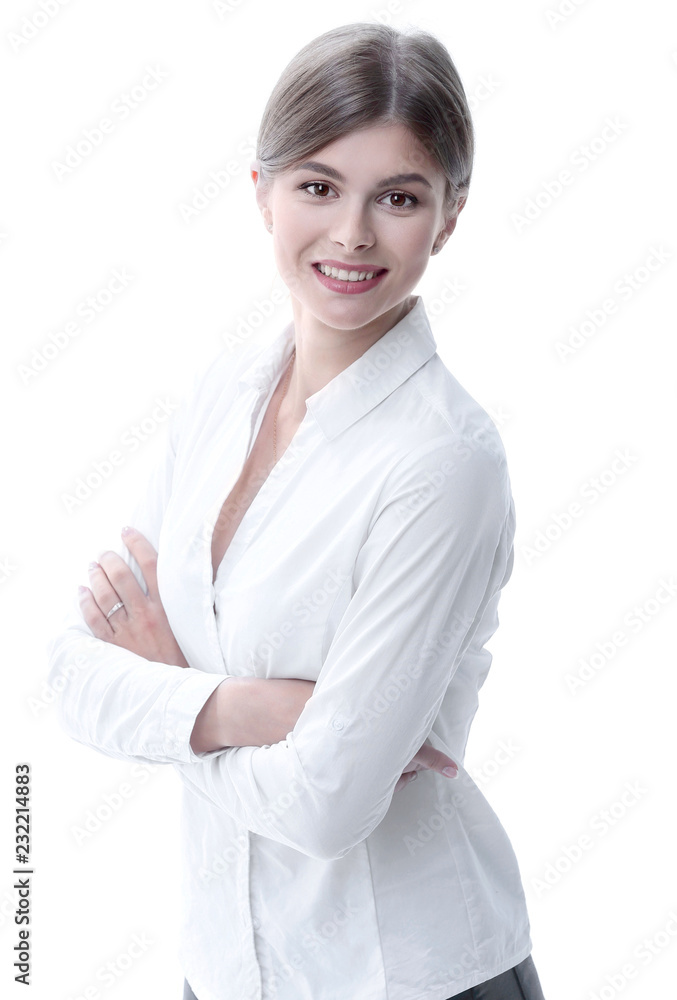portrait of a confident young business lady.