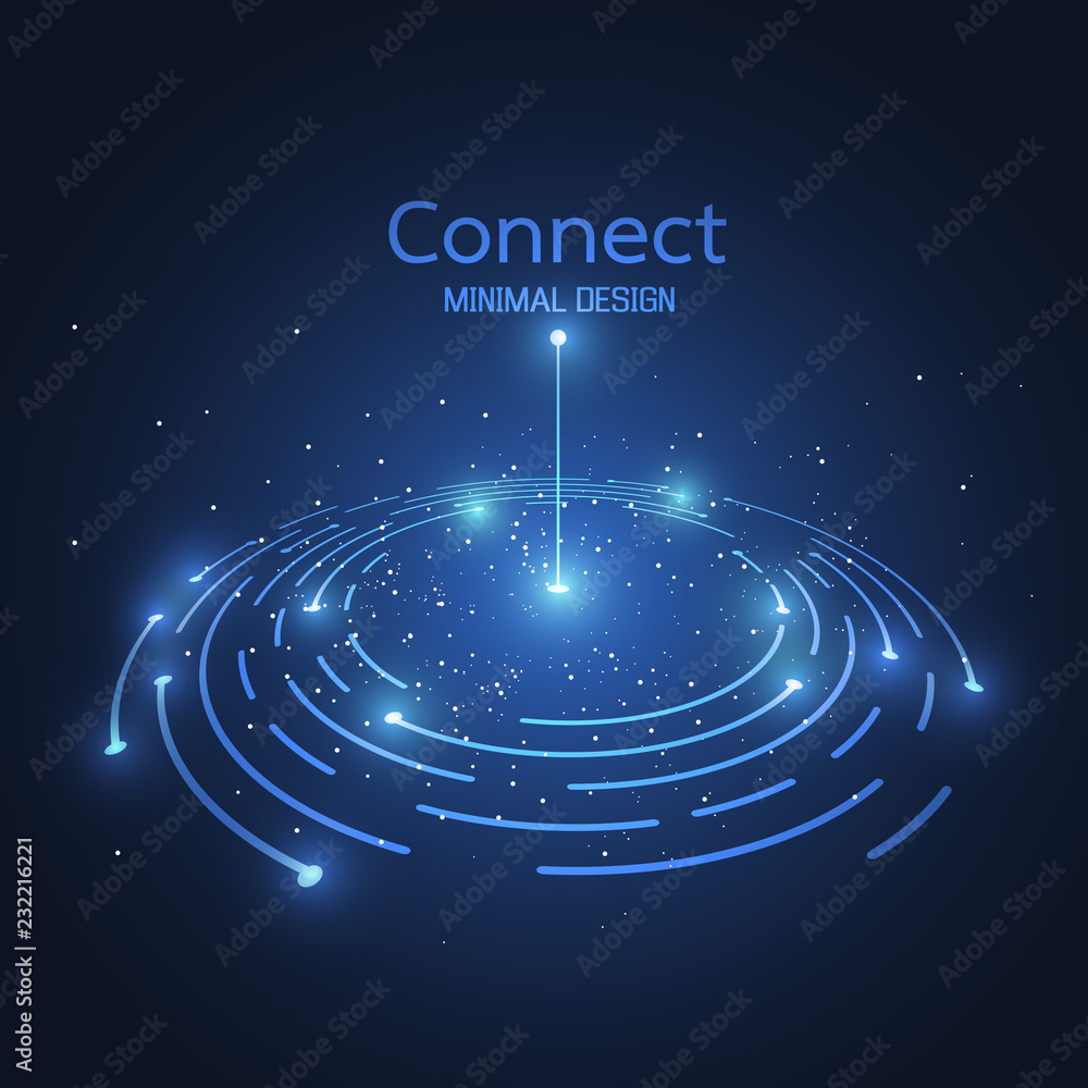 Fototapeta premium Abstract network connection. icon logo design. Vector Illustration