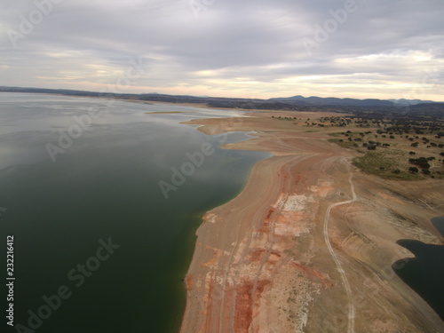 Bohonal de Ibor. Augustobriga roman ruins in Caceres, Extremadura, Spain. Drone Photo photo