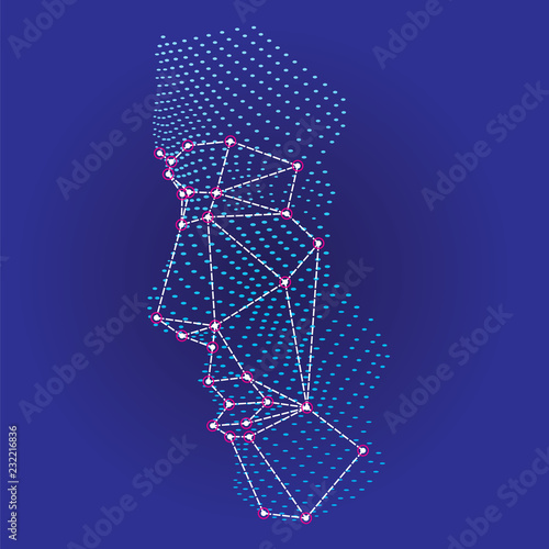 abstract face vector