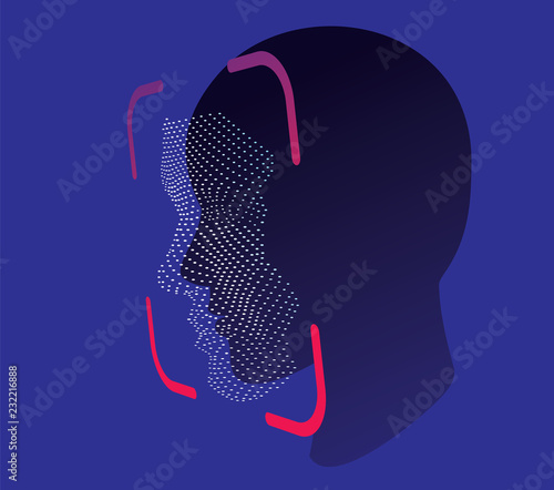 face ID scan vector