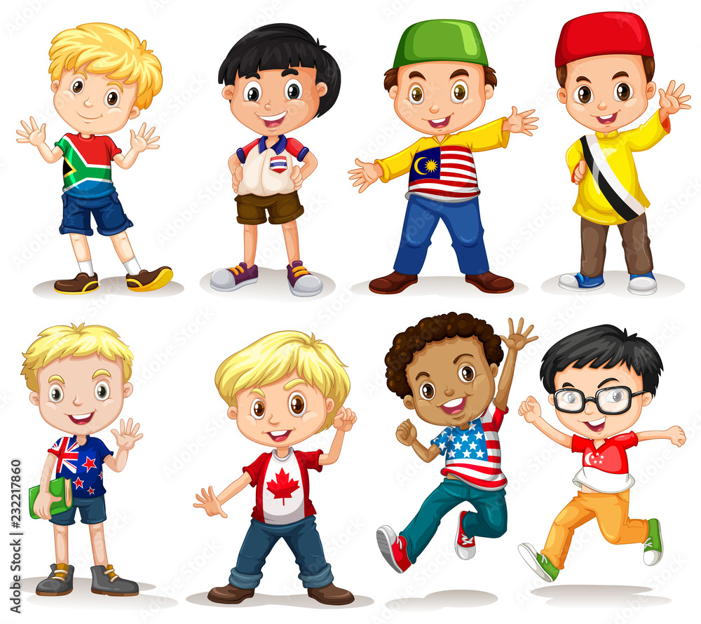 Set of international boy Set of international boy