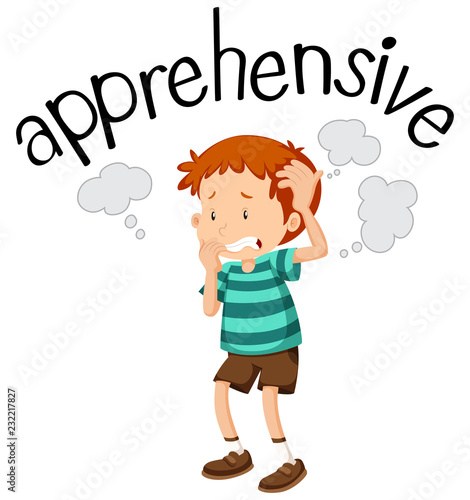 English vocabulary of apprehensive