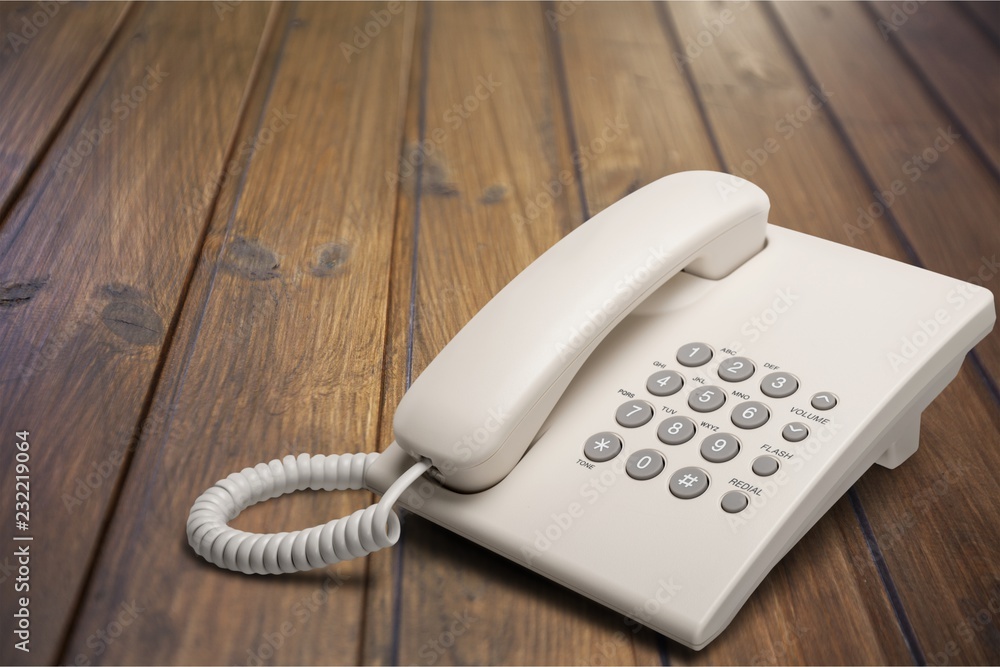 Old fashioned phone on background Old fashioned phone on background