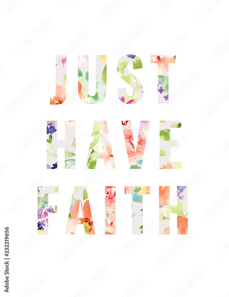 Motivational Quotes Wall Art with Watercolor Flowers