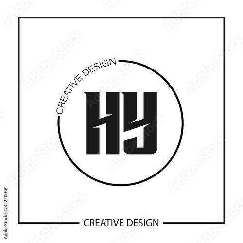 Initial Letter HY Logo template Design Vector Illustration