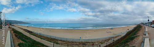 Panorama of the south Los Angeles coastline from the esplanade in Redondo Beach.