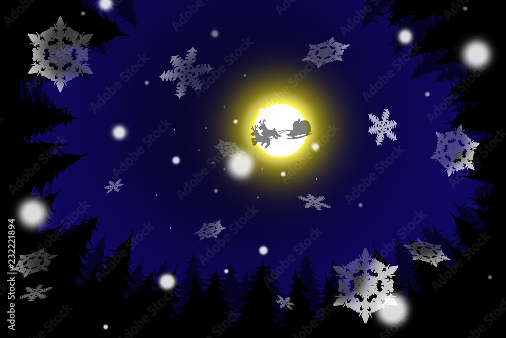 Naklejka premium ホワイトクリスマス