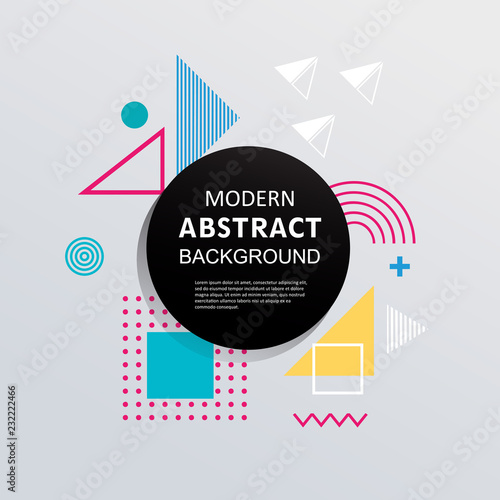 Vector of colorful modern simple abstract geometric pattern and background