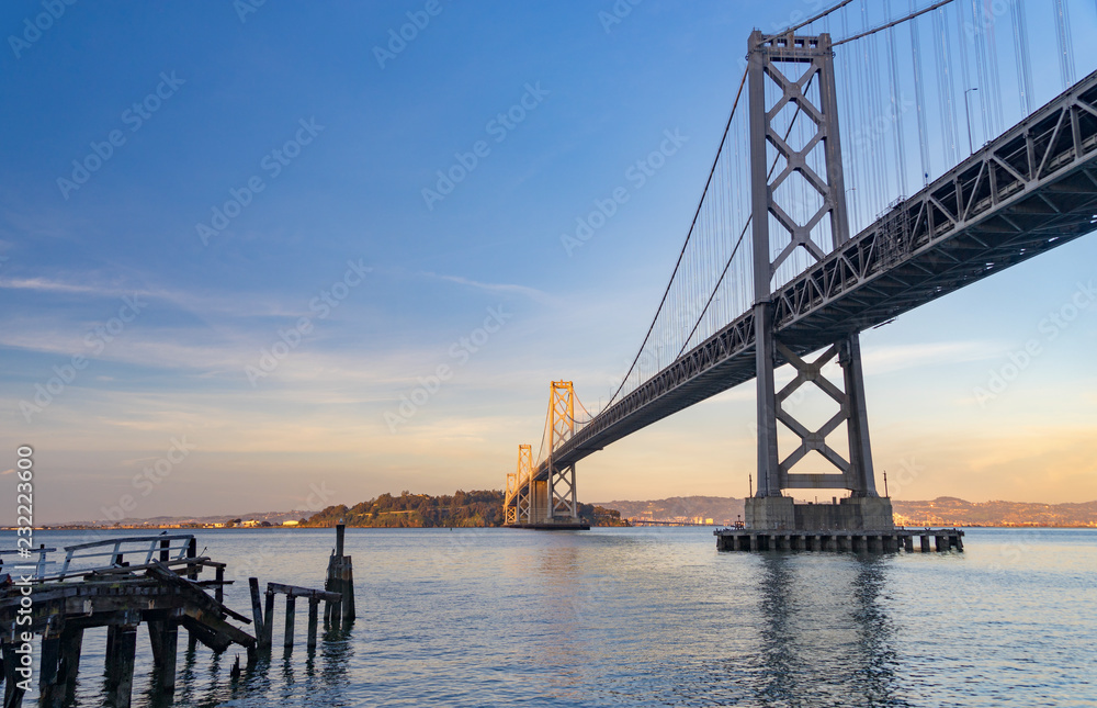 The Bay Bridge of Oakland and San Francisco