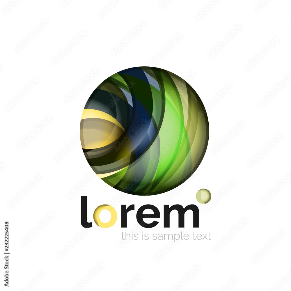 Geometric abstract business icon template, smooth shape Geometric abstract business icon template, smooth shape