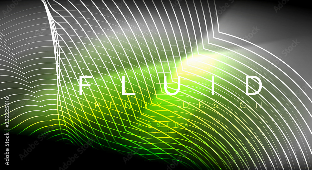 Neon glowing fluid wave lines, magic energy space light concept, abstract background wallpaper design, ripple texture illustration Neon glowing fluid wave lines, magic energy space light concept, abstract background wallpaper design, ripple texture illustration