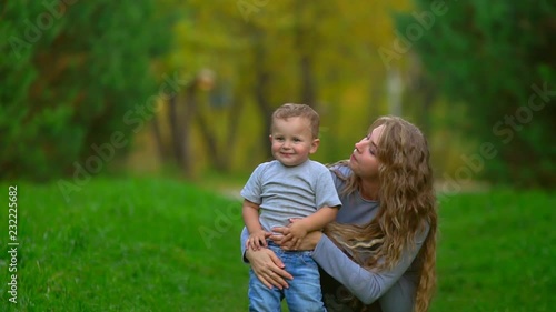 mom plays with her son