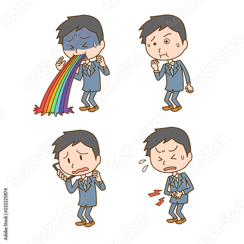 会社員　男性　一人　不安　困る　セット