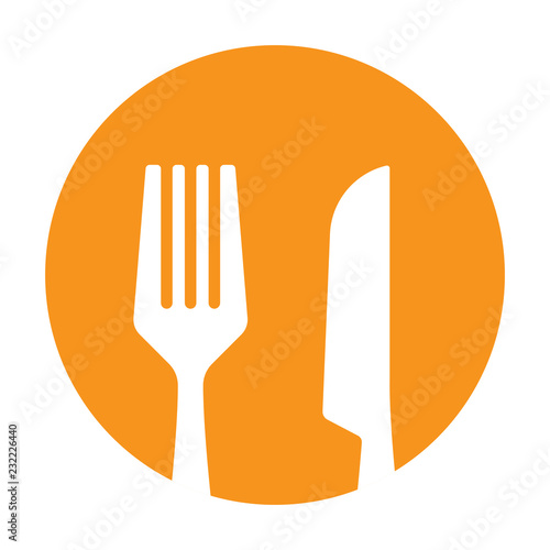 fork and knife icon vector